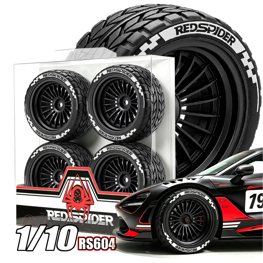 RS 1/10 RC On-Road Reifen, Kunststoffrad, 2,56 Zoll Außendurchmesser, 12mm Sechskant, ab 14 Jahren - Bild 6