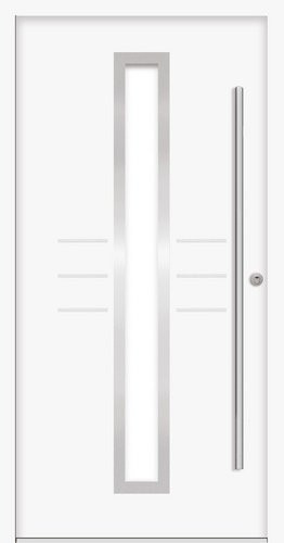 Splendoor Sicherheitshaustür OMIS Prime RC2 aus Aluminium in Weiß mit Glaseinsatz, B/T/H: 100 x 7 x 210 cm - Bild 1