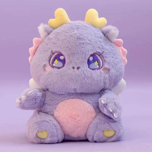 Yiran toy Drachen-Stofftier, Dinosaurier Plüschtier, 30cm, Lila - Bild 1