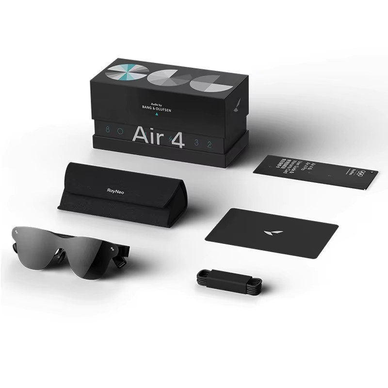 TCL RayNeo Air 4 PRO AR-Brille mit Macro-OLED-Bildschirm für 3D-Privatkino und HDR10 in Schwarz - Bild 6