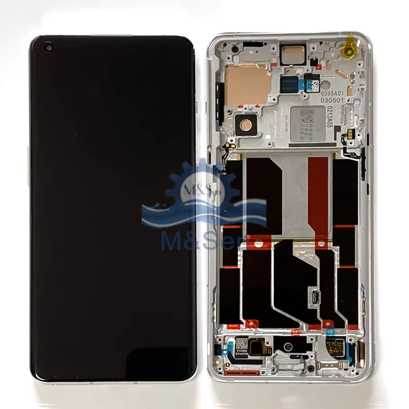 OnePlus 10 Pro NE2210 Original Amoled LCD Display Bildschirm mit Touch Panel Digitizer und Rahmen in Schwarz - Bild 3
