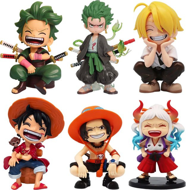 Bandai One Piece Action Figure, 6-teiliges Set, Piraten - Bild 1