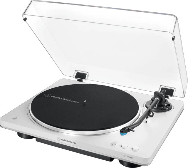 Audio-Technica AT-LP70XBTWS Plattenspieler mit Bluetooth in Weiß/Silber - Bild 1