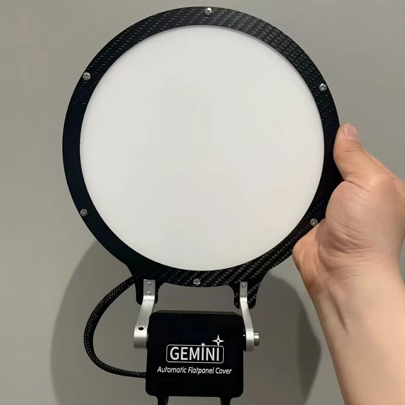 Ascom Gemini 2025 Astronomische Fotografie Fernbedienung aus Kohlefaser in Schwarz mit Bildschirm und flachem Feldbrett - Bild 3