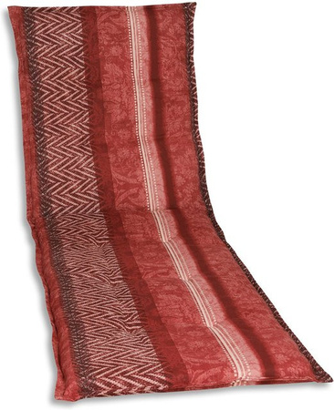 Liegenauflage Zick Zack Streifen von GO-DE Textil in Rot, B/T/H: 190 x 60 x 6 cm