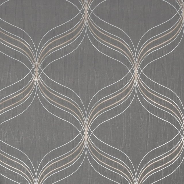 Boutique Luxury Vliestapete Optical Geo Grey in modernem geometrischem Design, Breite: 0,52 m, Länge: 10,05 m - Bild 1