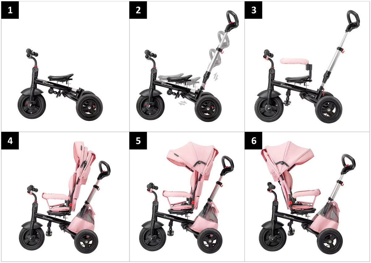 HyperMotion Dreirad Tobi Velar, Schiebewagen, Rosa / Pink, ab 1 Jahr - Bild 5