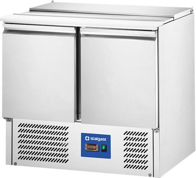 Stalgast Vorbereitungstisch Starline aus Edelstahl, 2-türig, 10x GN 1/4, Farbe: Silber, B/H/T: 90 x 87,5 x 70,5 cm - Bild 1