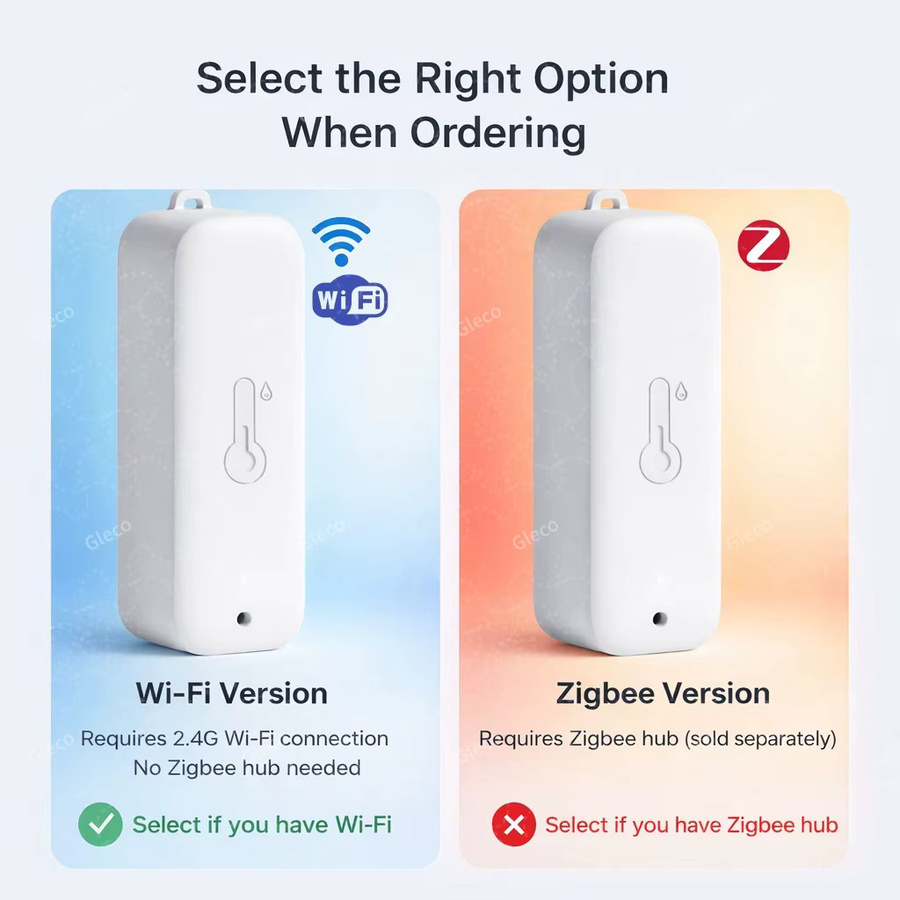 Tuya Zigbee Wifi Temperatur- und Feuchtigkeitssensor mit LCD-Display in Weiß für Smart Life und 2MQTT App - Bild 2