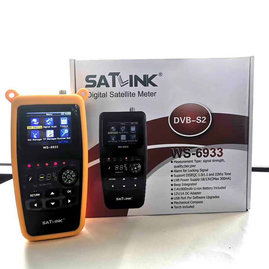 Satlink WS-6933 Digitaler Satellitenfinder DVB-S2 Signalfinder mit 2,1-Zoll-LCD-Display für C- und Ku-Band - Bild 2