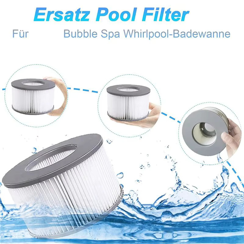 12 Ersatzfilterkartuschen für Mspa Whirlpools und aufblasbare Pools, Farbe: Weiß/Grau - Bild 3