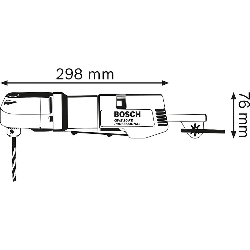 Bosch Professional Winkelbohrmaschine GWB 10 RE in Blau und Schwarz - Bild 4