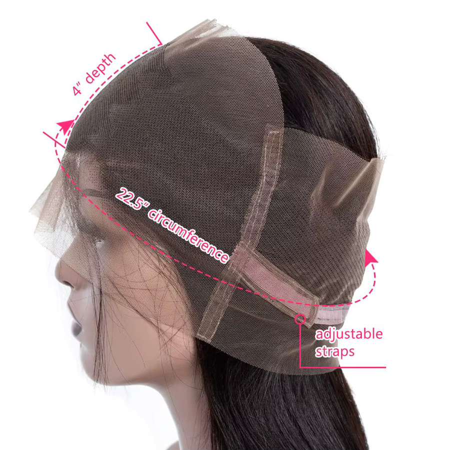 Linhua Frontal-Echthaarverlängerung, Remy-Haar, glatt, 25,4–55,9 cm - Bild 5