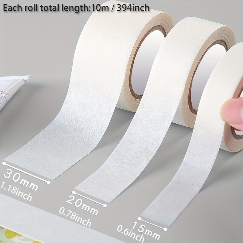 Meiwen Künstlerklebeband für Aquarell und Malerei, 3 Stück weißes Papierabdeckband für Zeichnungen und Bastelarbeiten - Bild 2