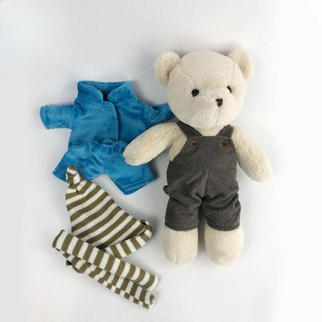 Kidsly Teddybär, Plüschspielzeug, mit Overall und Pyjama, ab 0 Jahren - Bild 1