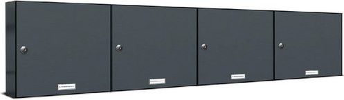 AL Briefkastensystem für 4 Parteien, grau, B/H/T: 153,6 x 34,5 x 11,6 cm - Bild 1