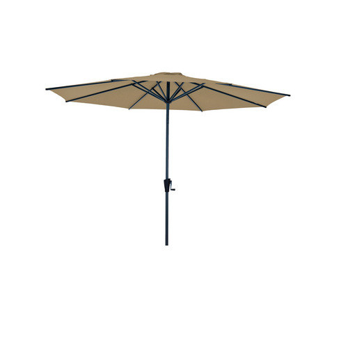 SIENA GARDEN Mittelstockschirm FAGUS Autotilt in Taupe-Braun mit Durchmesser: 300 cm - Bild 1