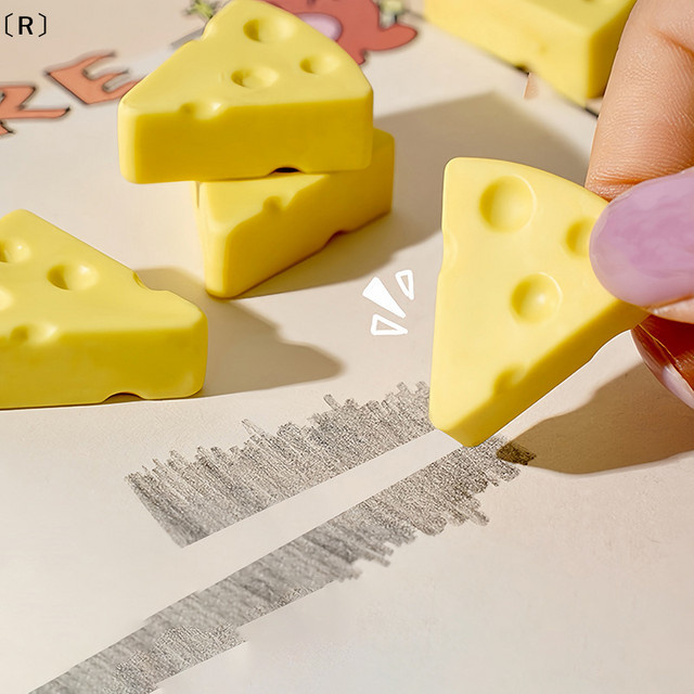 Simulations-Käseradiergummi gelb weicher Radiergummi für Schule und Büro - Bild 1