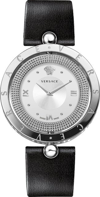 Versace Armbanduhr, Analoguhr, Quarz, Edelstahl, Silber, 34 mm, Damen - Bild 1