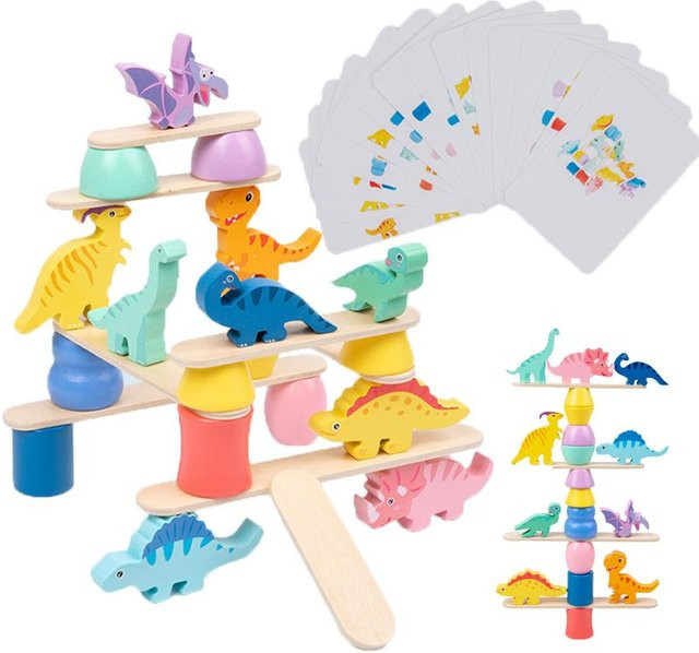 Tierische Bausteine Holzspielzeug, Brettspiel, ab 3 Jahre - Bild 1
