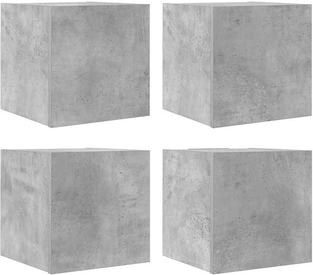 vidaXL Set aus 4 TV-Wandschränken in Betongrau, B/T/H: 30,5 x 30 x 30 cm - Bild 1