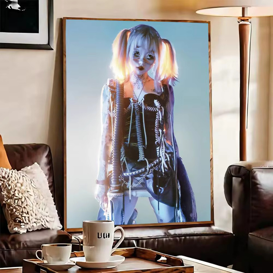 Y-Jahule Sänger Poster Papierdruck Schwarz12 Kunstmalerei für Wohnzimmer und Café ohne Rahmen - Bild 6