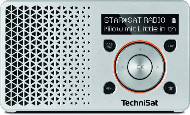 TechniSat DIGITRADIO 1 Tragbares DAB+ und UKW Radio mit Akku in Silber/Orange - Bild 1