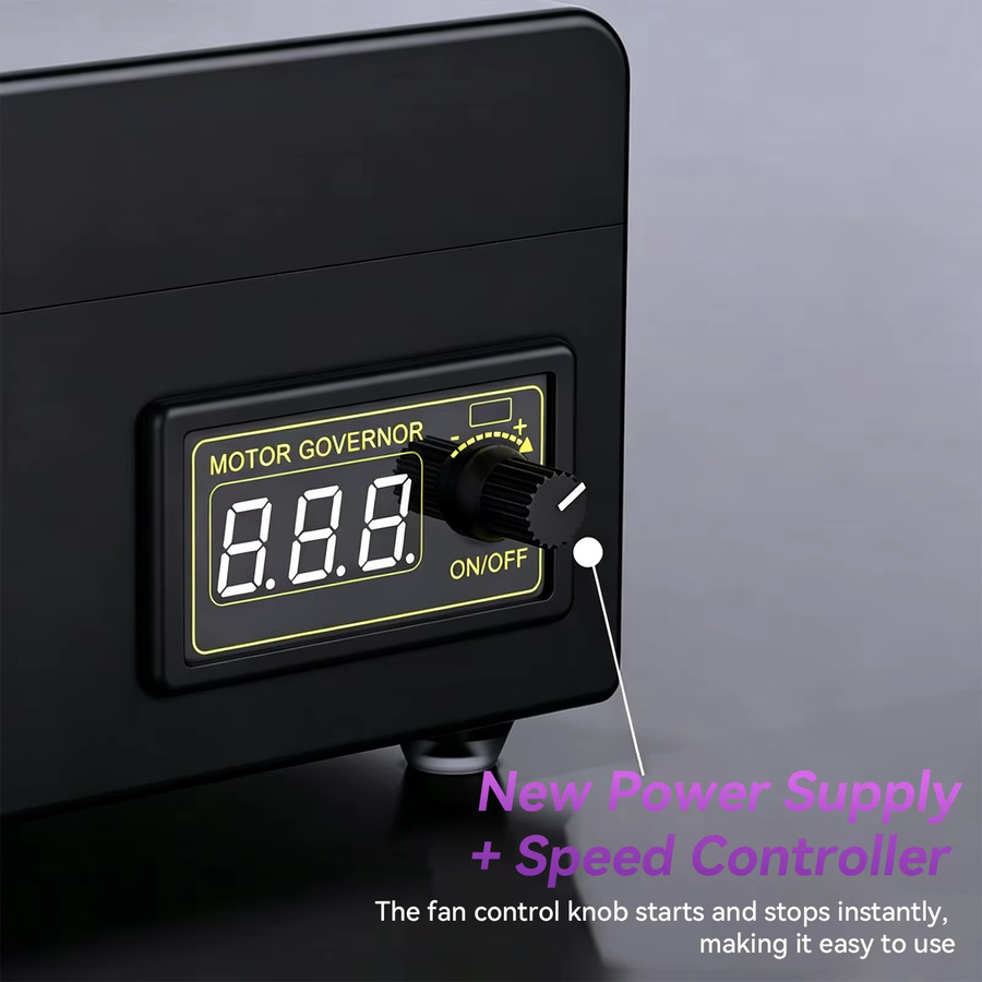 Podofo Rauchabsauger 150W Lötdampf-Extraktor in Schwarz mit 3-Stufen-Filtern und LED, B/T/H: 195 x 175 x 118 mm - Bild 3