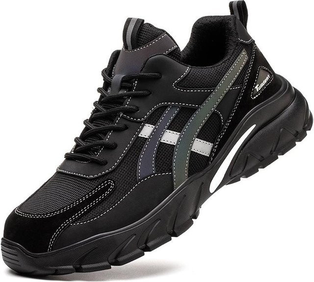 Avant-garde Arbeitsschutzschuhe für Herren in Schwarz, wasserdicht und verbrühschutz mit Stahlkappenzehe, Größe 46 - Bild 1