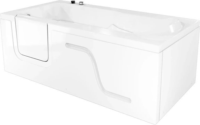 AcquaVapore Whirlpool Seniorenwanne mit Tür S17-WP-R, Farbe: Weiß, B/T/H: 150 x 75 x 50 cm - Bild 1