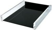 WEDO Ablagekorb Acryl Exclusiv für DIN A4, Schwarz und Transparent, B/T/H: 32,0 x 24,2 x 4,1 cm - Bild 1