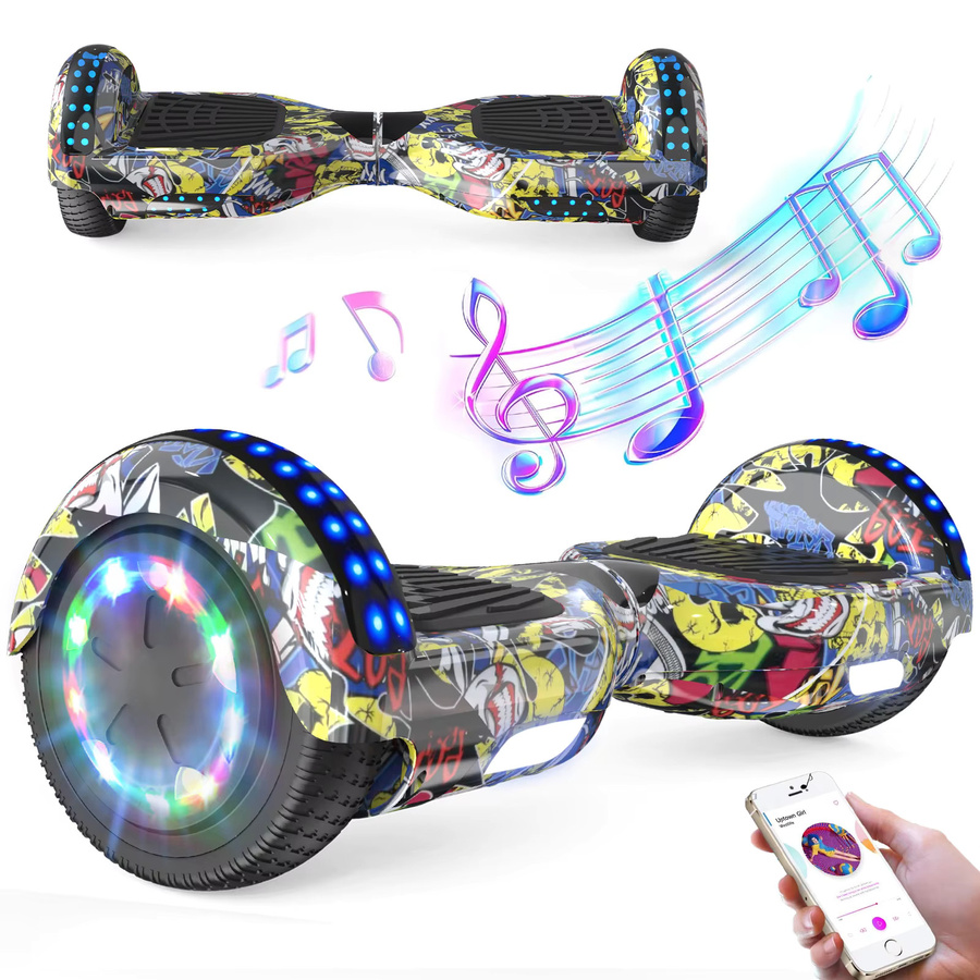 RCB Hoverboard, Elektrischer Selbstbalancierender Roller, 6,5 Zoll, mit Bluetooth und LED-Leuchten - Bild 4