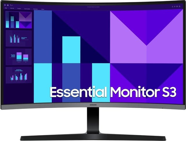 Samsung Essential S3 S27D390GAU Curved Monitor, 27 Zoll, Full HD, 100Hz, VA-Panel, Schwarz - Bild 1
