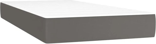 vidaXL Taschenfederkernmatratze Grau mit Kunstleder und Schaumstoff, B/T/H: 80 x 200 x 20 cm - Bild 1
