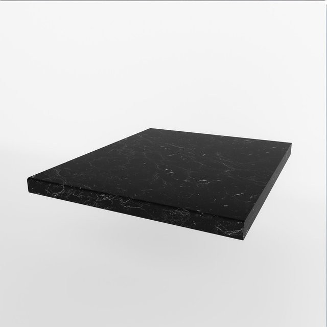 Küchenarbeitsplatte Marmur ROMA in Schwarz matt aus Laminat, Tiefe: 50 cm, Höhe: 3,8 cm - Bild 1