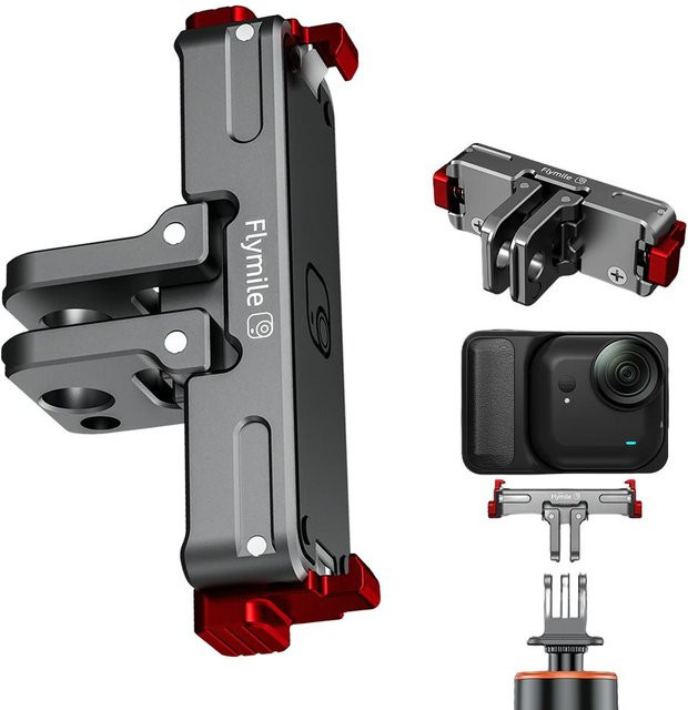 Insta360 Quick-Release Metall Basis aus Aluminiumlegierung als magnetischer Adapter für Insta360 Go Ultra - Bild 1