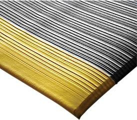 Orthomat Arbeitsplatzmatte Ribbed Safety in Grau Gelb B: 90 cm - Bild 1