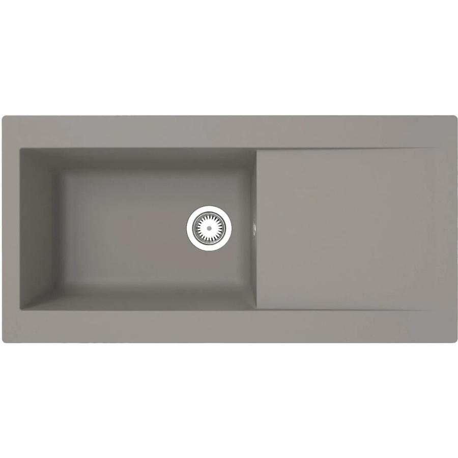 Respekta Einbauspüle Denver aus Granit Mineralite in Betongrau, B/T: 100 x 50 cm - Bild 2