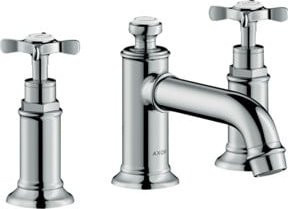 Hansgrohe Axor Montreux 3-Loch-Waschtischarmatur in Chrom mit Pop-up-Abfluss und zwei Griffen - Bild 1
