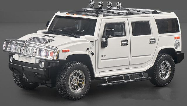 Linyi toy car Hummer H2 Highway 61 SUV, Modellauto, 1:18, Metall, mit Licht und Sound - Bild 1