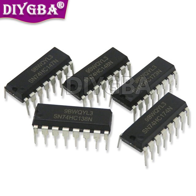 10er Set DIYGBA SN74HC138N DIP-16 Chipsatz in Schwarz - Bild 1