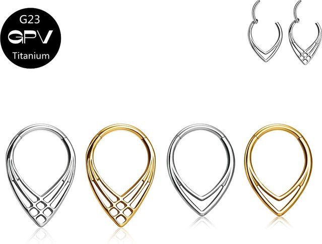 Nasenseptumring Titan, Gold, Unisex - Bild 1