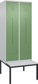 C+P Z-Spind Classic PLUS Sitzbank mit 4 Fächern und Zylinderschloss, B/T/H: 212,0 x 80,0 x 81,5 cm - Bild 1