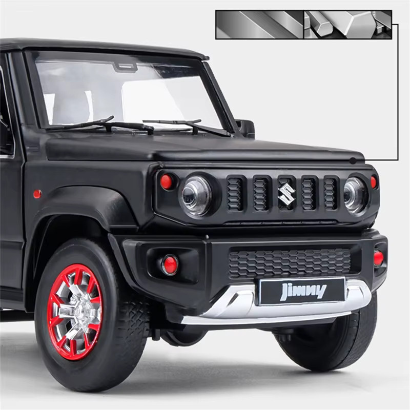 WELLY Geländewagen Modellauto 1:18 aus Metall mit Licht und Sound in Grün und Schwarz - Bild 3