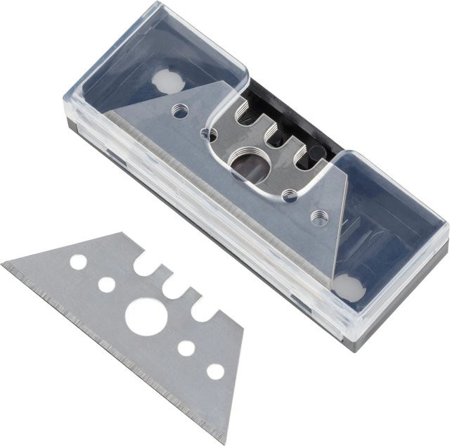 Wolfcraft Trapezklingen Set für 18mm Snap-Off Messer, Farbe: Silber, 5 Stück - Bild 1
