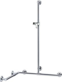 Keuco Duschhandlauf Plan Care m BrSt, verchromt, B/T/H: 109,7 x 109,7 x 109,7 cm - Bild 1