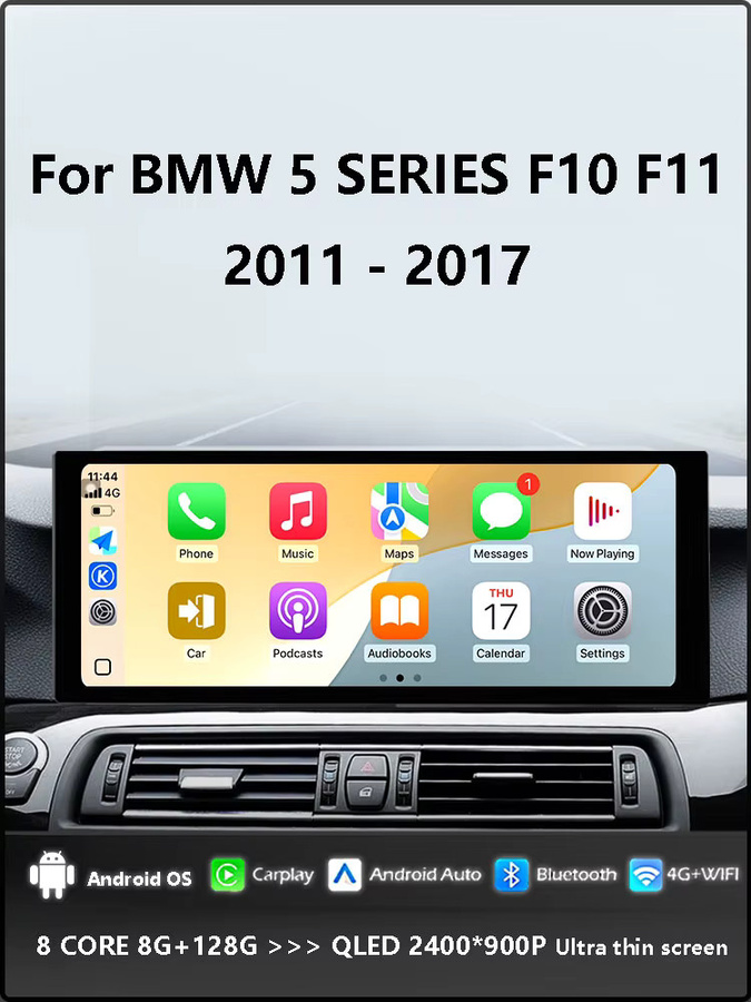 KJ-NAVI Android 16 Wireless Carplay Autoradio Multimedia-Player für BMW 5er F10 F11 (2011 - 2017) CIC/NBT System mit GPS und WiFi in Schwarz - Bild 5