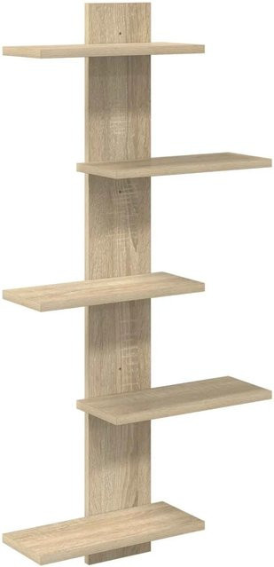vidaXL Wandregal Sonoma-Eiche in Braun, Modernes Regal aus Holzwerkstoff, B/T/H: 48,5 x 15 x 101 cm - Bild 1