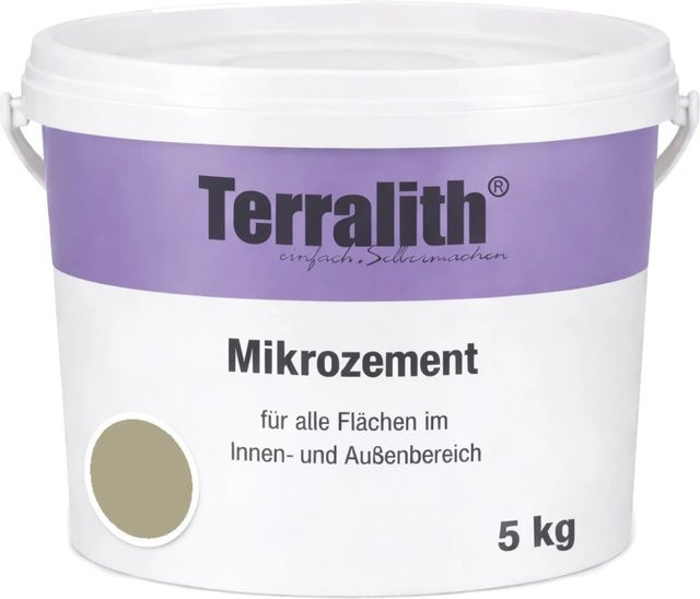 Terralith Mikrozement Fix & Fertig LFN0752 in Grün und Beige, Grob, 5 kg für 4,25 qm - Bild 1