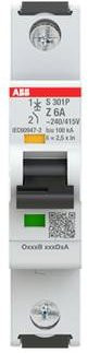 ABB S301P-Z6 Leitungsschutzschalter 6A 240V Grau - Bild 1